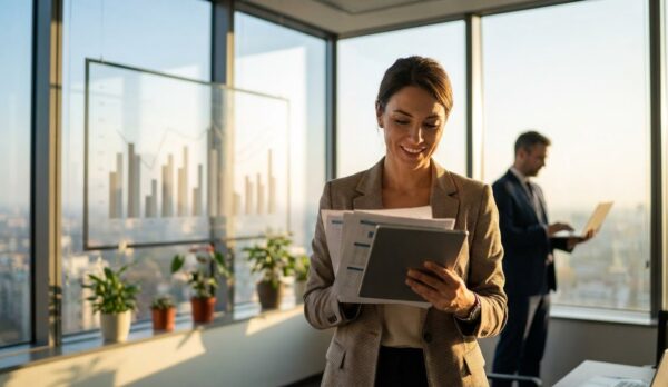 Financial Analysis and Business Advisory Services Fortune Accounting Services professional reviewing financial reports and business performance data